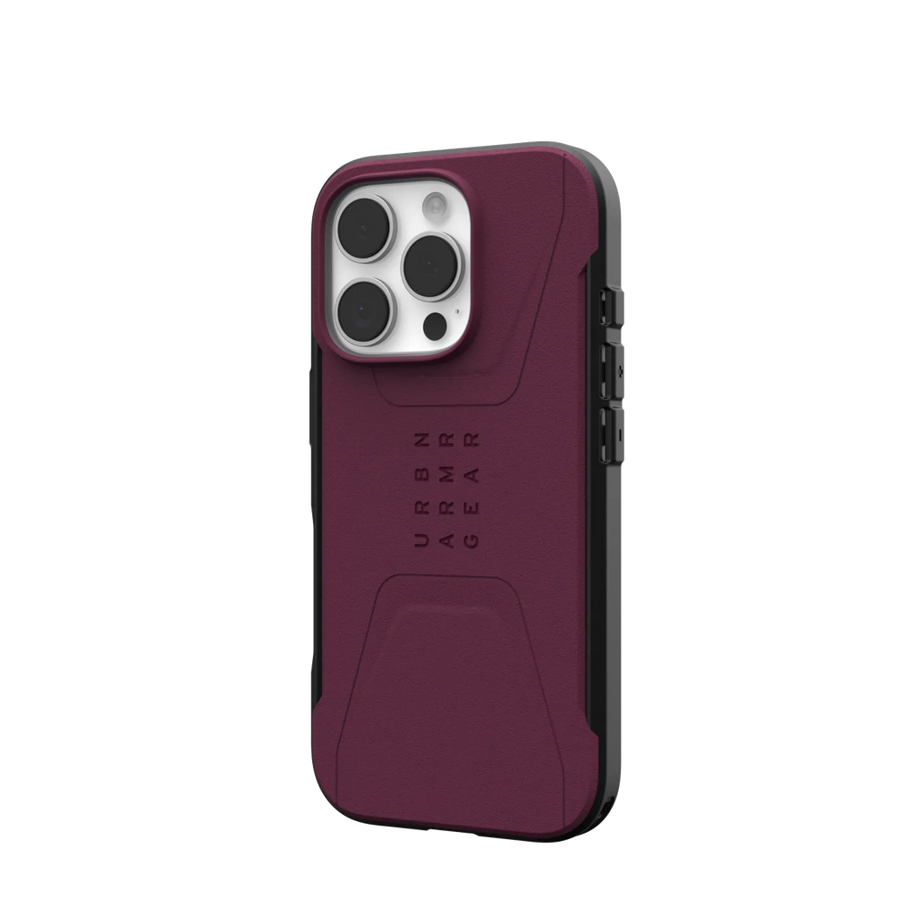 UAG Civilian Rugged Slim iPhone 16 Pro 6.3 Case & MagSafe - Bordeaux