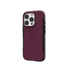 Load image into Gallery viewer, UAG Civilian Rugged Slim iPhone 16 Pro 6.3 Case &amp; MagSafe - Bordeaux