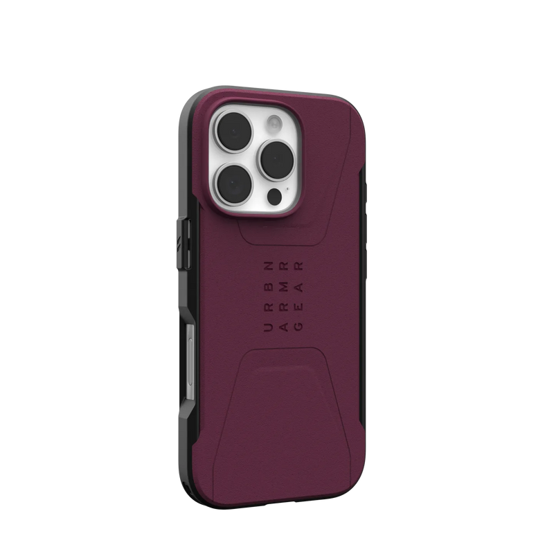 UAG Civilian Rugged Slim iPhone 16 Pro 6.3 Case & MagSafe - Bordeaux