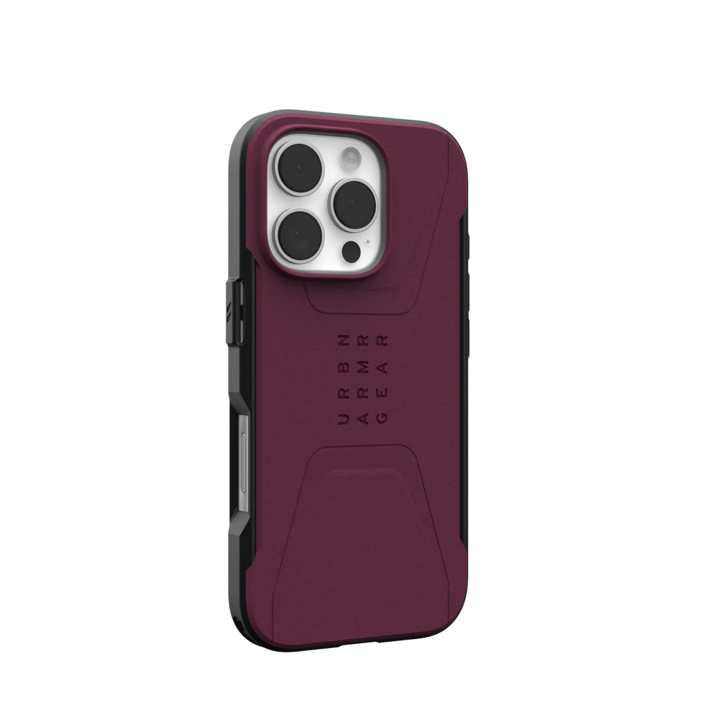 UAG Civilian Rugged Slim iPhone 16 Pro 6.3 Case & MagSafe - Bordeaux