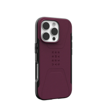 Load image into Gallery viewer, UAG Civilian Rugged Slim iPhone 16 Pro 6.3 Case &amp; MagSafe - Bordeaux