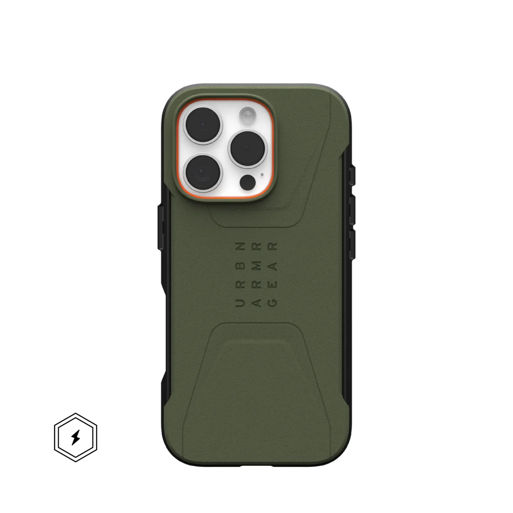 UAG Civilian Rugged Slim iPhone 16 Pro 6.3 Case & MagSafe - Olive