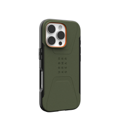 UAG Civilian Rugged Slim iPhone 16 Pro 6.3 Case & MagSafe - Olive