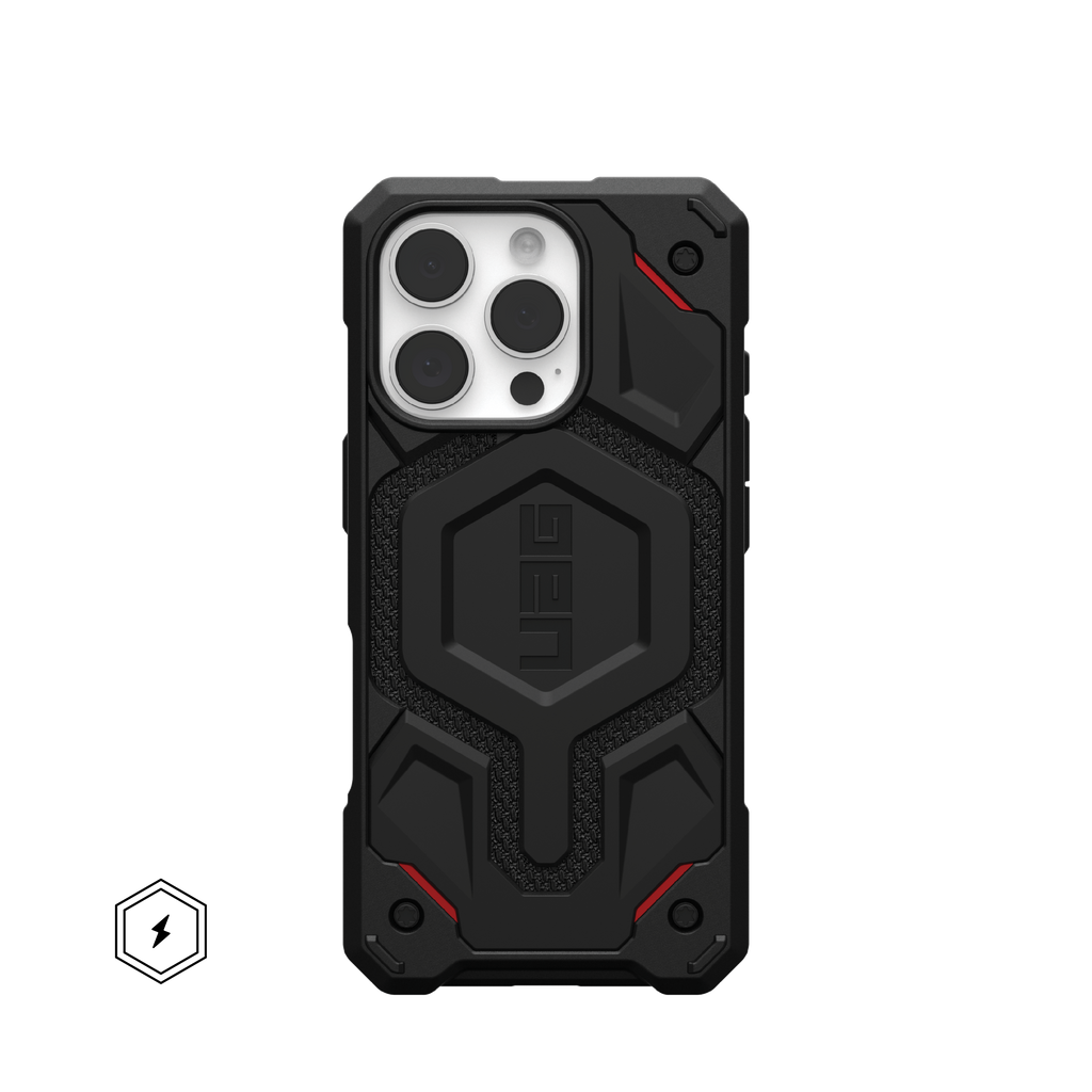 UAG Monarch Pro Kevlar iPhone 16 Pro 6.3 Case & MagSafe - Kevlar Black