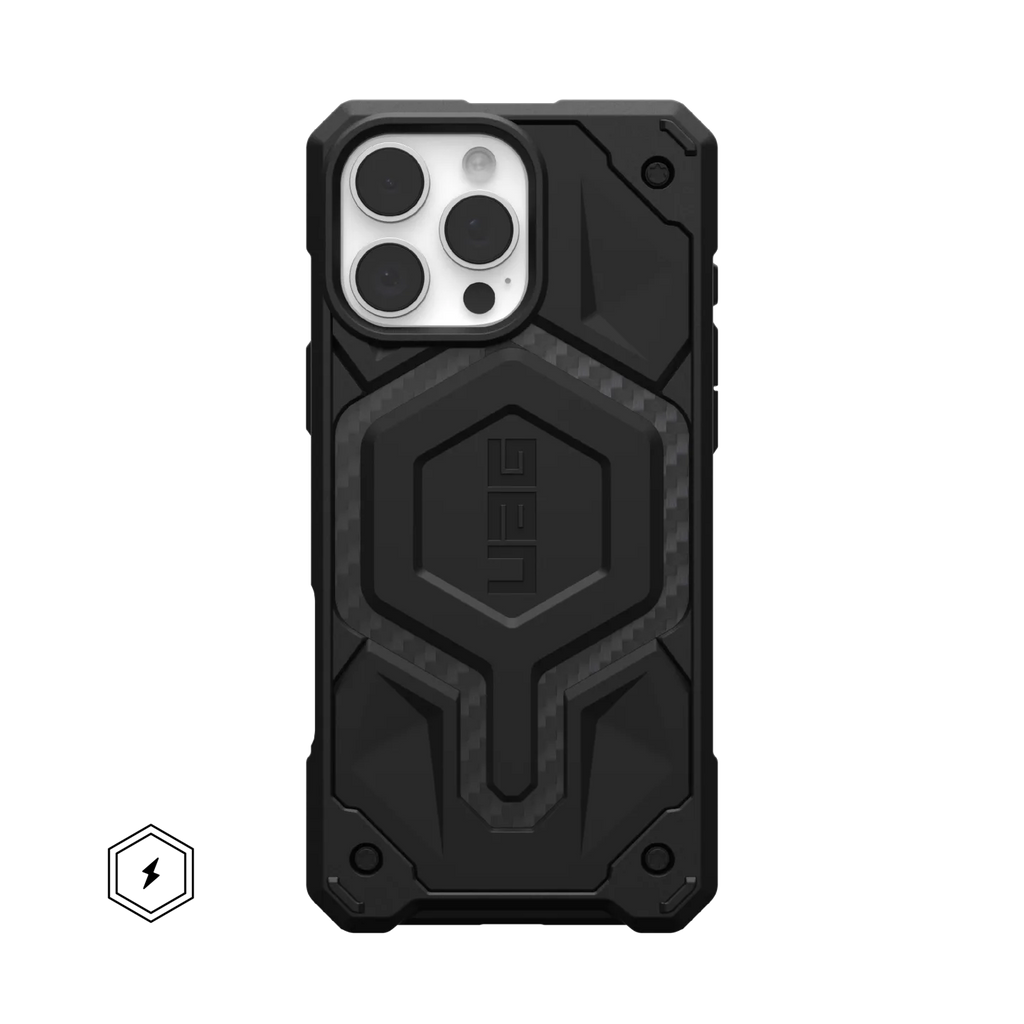 UAG Monarch Pro iPhone 16 Pro Max 6.9 Case & MagSafe - Carbon Fibre Black