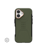UAG Civilian Rugged Slim iPhone 16 Standard 6.1 Case & MagSafe - Olive
