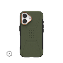 Load image into Gallery viewer, UAG Civilian Rugged Slim iPhone 16 Standard 6.1 Case &amp; MagSafe - Olive