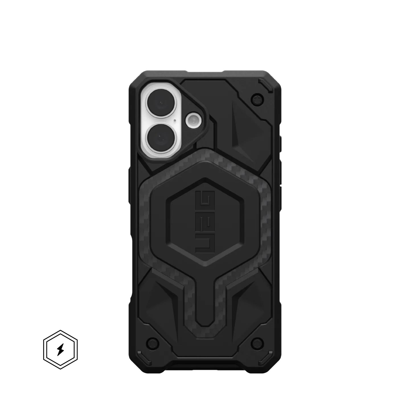 UAG Monarch Pro iPhone 16 Plus 6.7 Case & MagSafe - Carbon Fibre Black