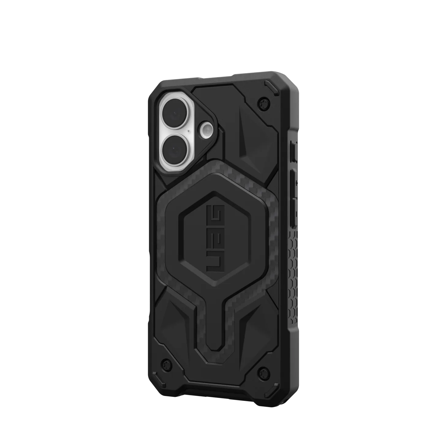 UAG Monarch Pro iPhone 16 Plus 6.7 Case & MagSafe - Carbon Fibre Black