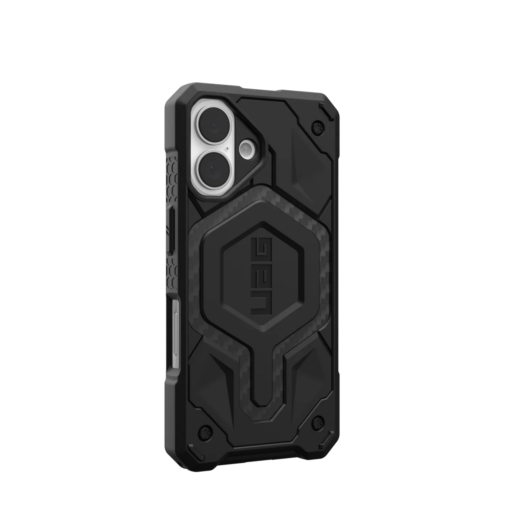 UAG Monarch Pro iPhone 16 Plus 6.7 Case & MagSafe - Carbon Fibre Black