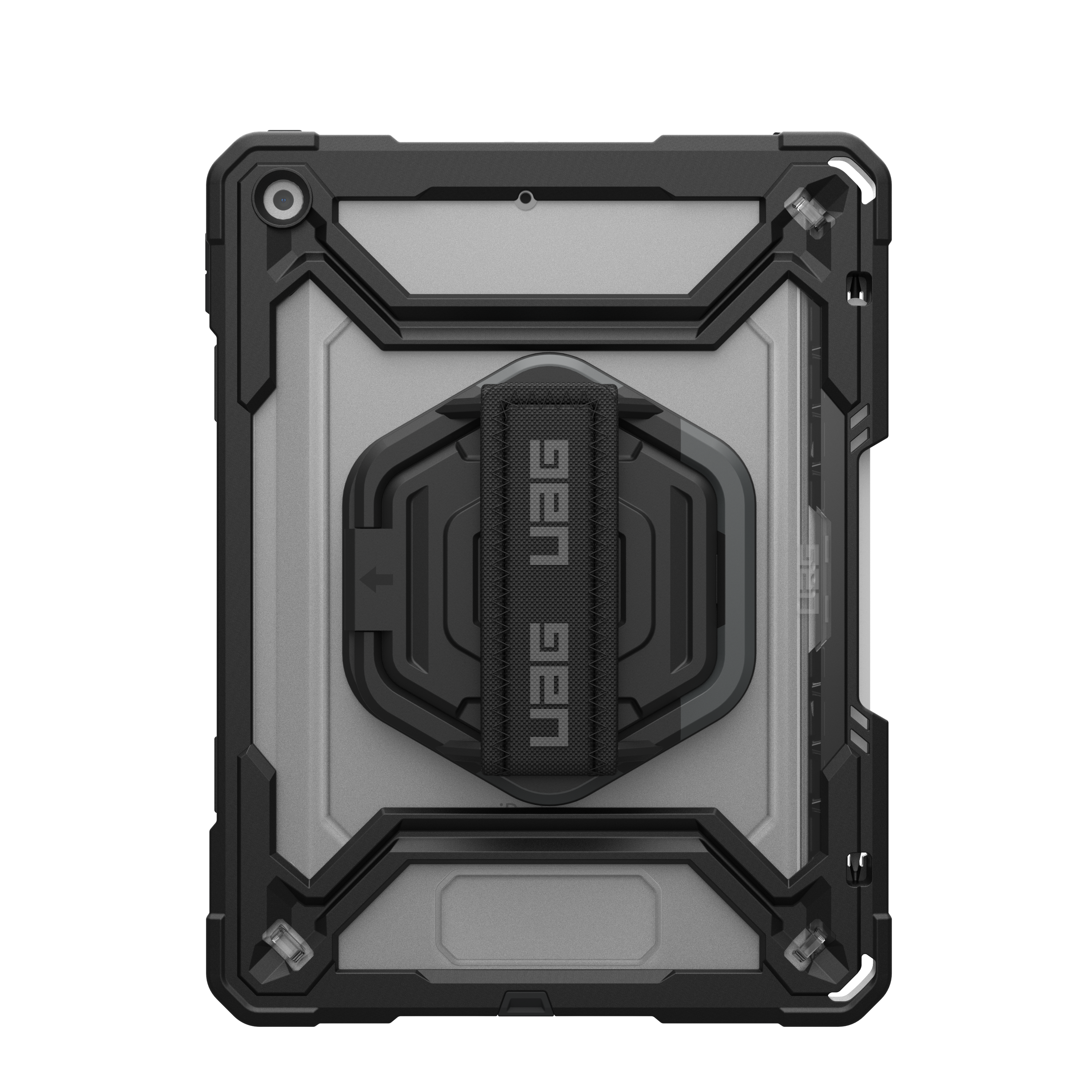 UAG Plasma Tough Case iPad 9 / 8 / 7 10.2 Kickstand & Handstrap - Black