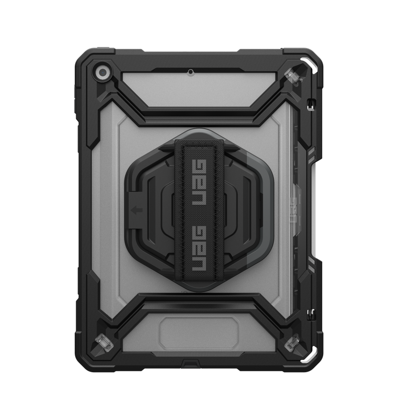UAG Plasma Tough Case iPad 9 / 8 / 7 10.2 Kickstand & Handstrap - Black