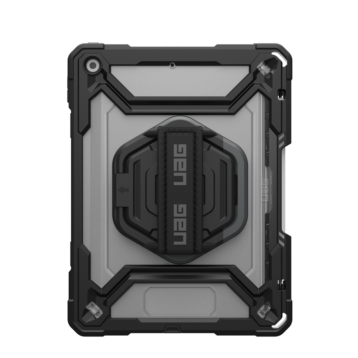 UAG Plasma Tough Case iPad 9 / 8 / 7 10.2 Kickstand & Handstrap - Black