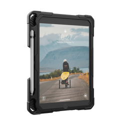UAG Plasma Tough Case iPad 9 / 8 / 7 10.2 Kickstand & Handstrap - Black