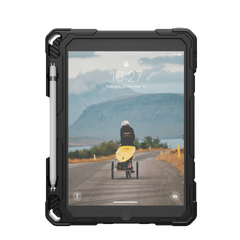 UAG Plasma Tough Case iPad 9 / 8 / 7 10.2 Kickstand & Handstrap - Black