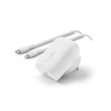 Load image into Gallery viewer, Belkin 30W USB-C 3.0 PPS Wall Charger C-Lightning Cable - White