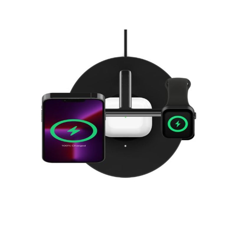 Belkin BoostCharge Pro 3-in-1 Wireless Charger w/ MagSafe Charging 15W - Black