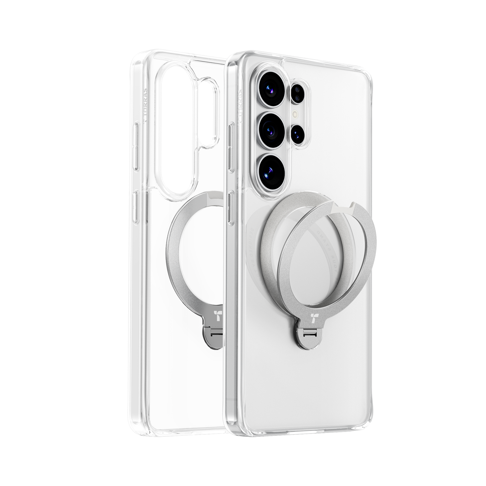 Torras Ostand Q3 Spin Case Samsung S26 Ultra - Clear