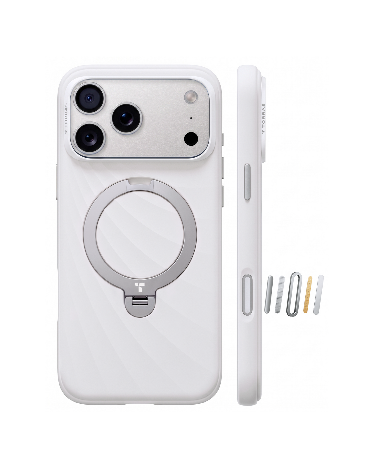 Torras Ostand Q3 Wind MagSafe Case iPhone 18 Pro Max - White