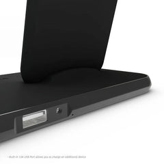 Zens Aluminium Dual Wireless Charging Dock for SmartPhone + Airpods - Black