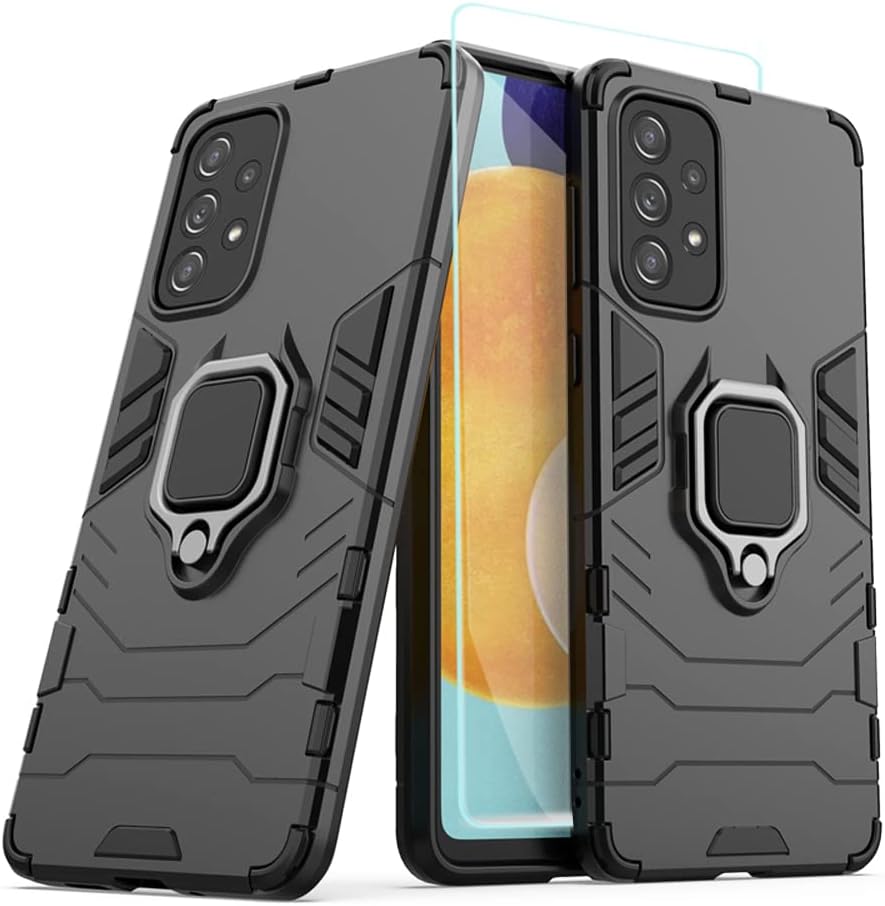 Rugged & Protective Armour Case Samsung A23 Built-in Ring Holder