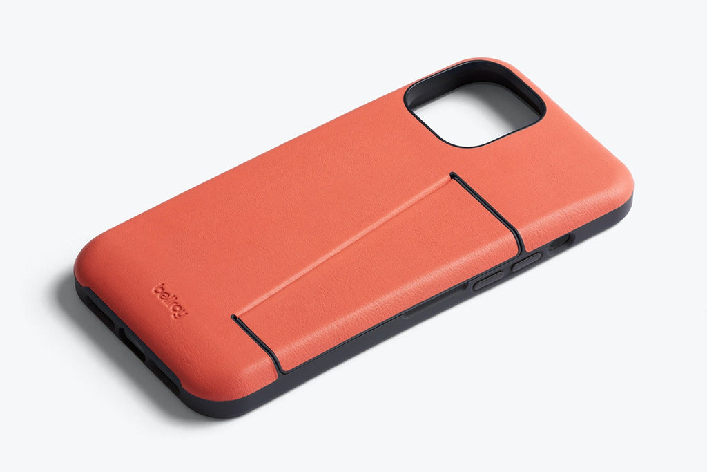Bellroy 3-Card Genuine Leather Wallet Case For iPhone iPhone 12 Pro Max - CORAL - Mac Addict