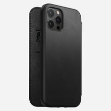 Load image into Gallery viewer, Nomad Rugged Folio Case w/ Horween Leather For iPhone 12 Pro Max - BLACK - Mac Addict