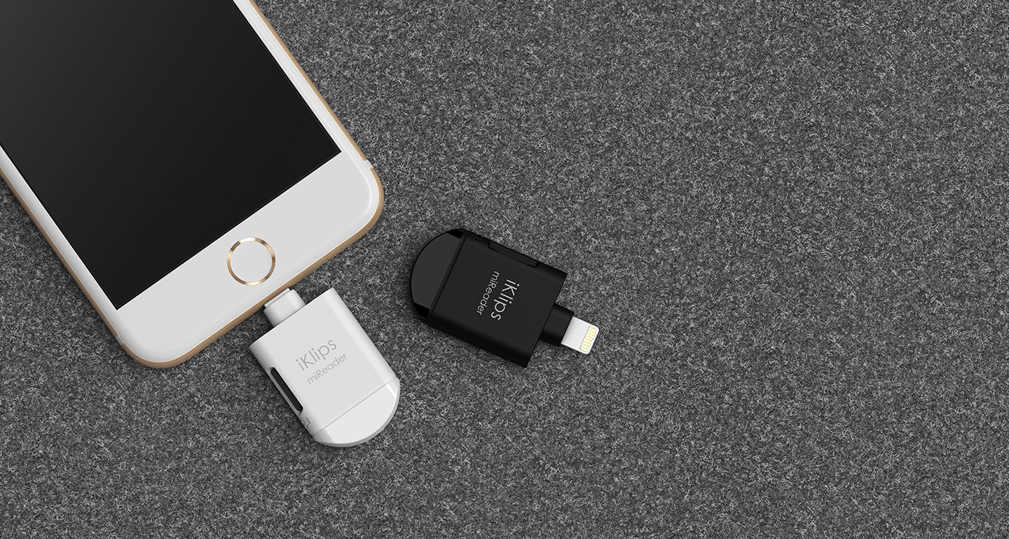Adam Elements iKlips miReader 4K Lightning / Micro USB - Black - Mac Addict