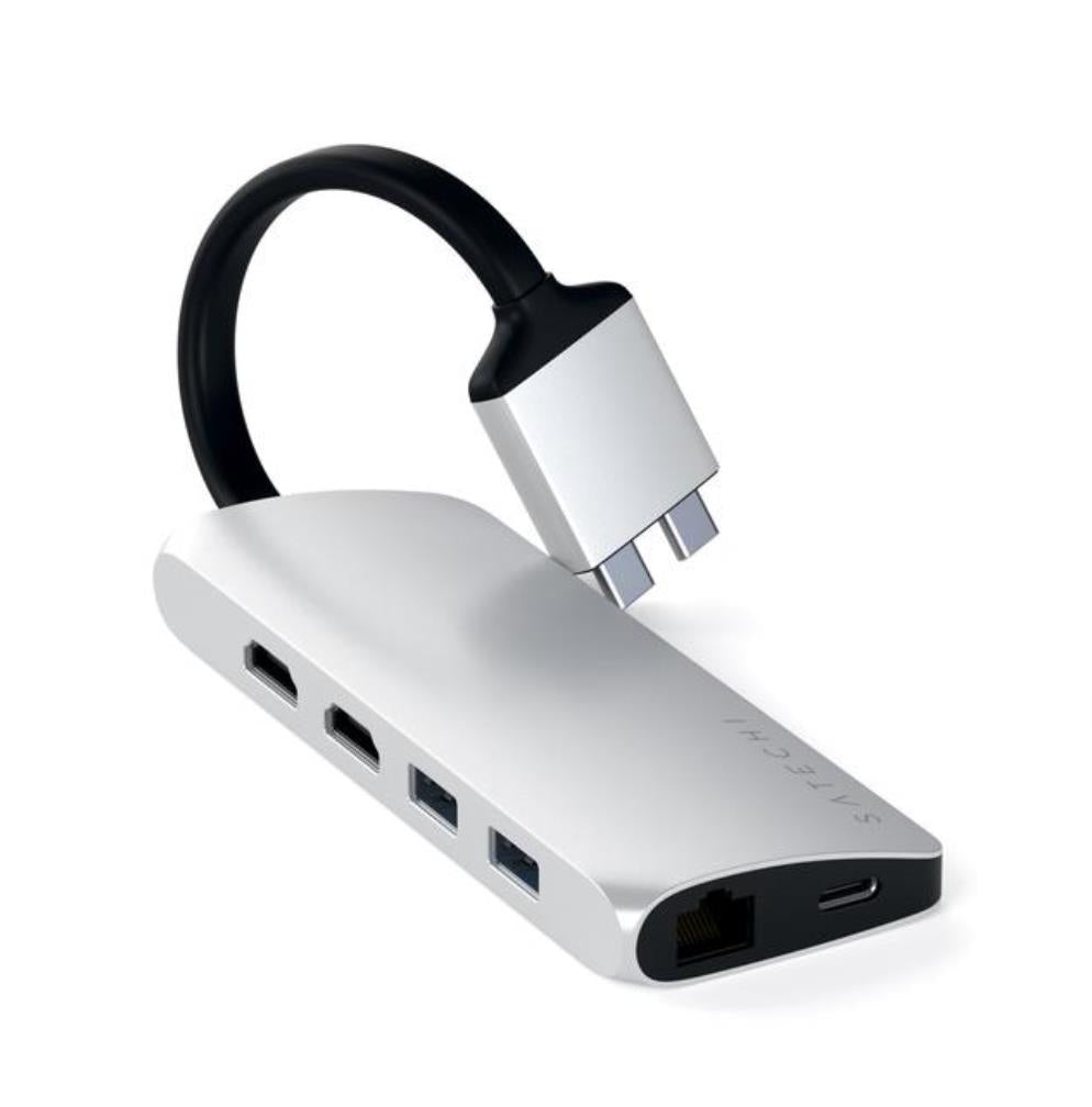 Satechi USB-C Dual Multimedia Adapter (Silver)
