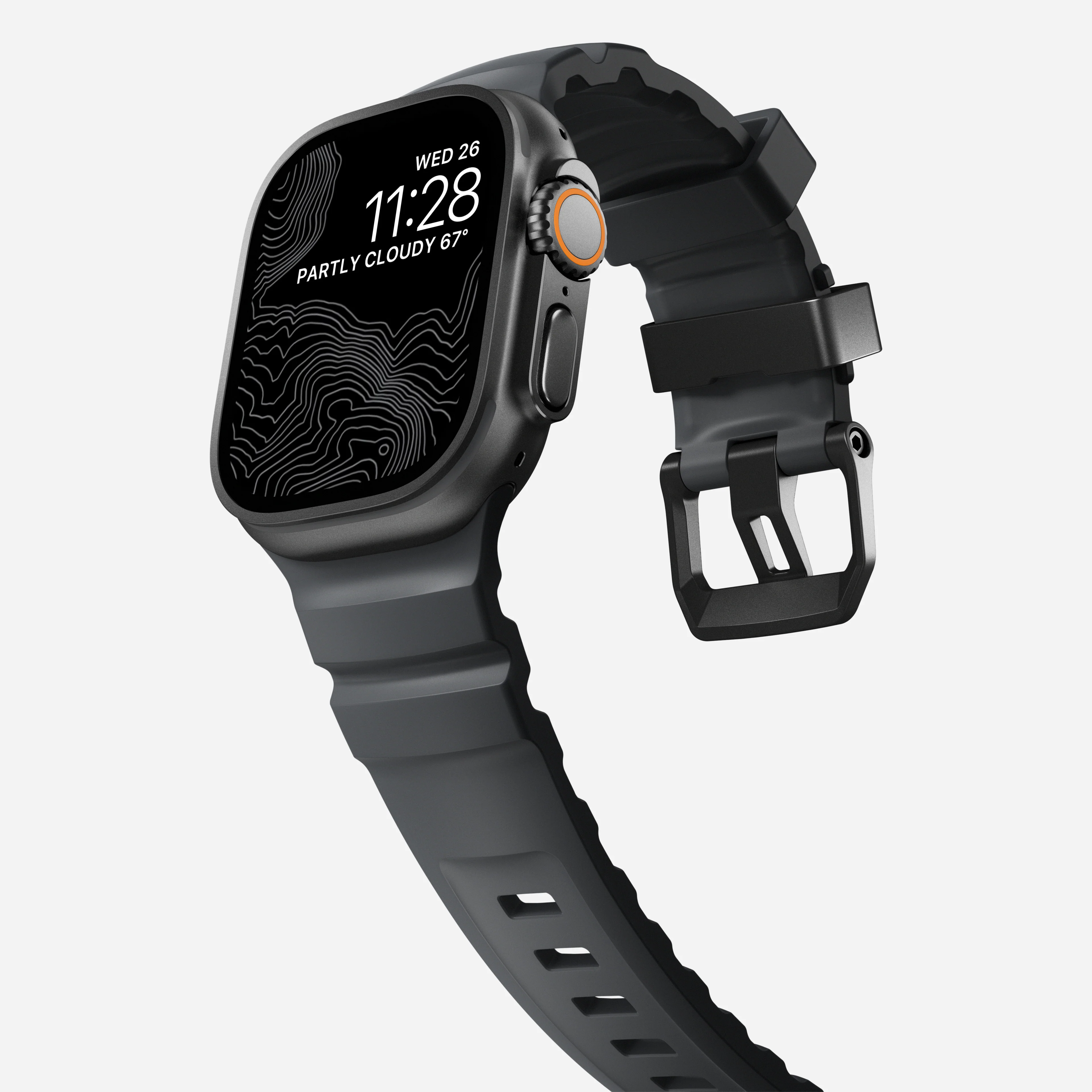 Nomad Rocky Point Band for Apple Watch 42-49 & Ultra 1 - 3 - Storm (Black Hardware)