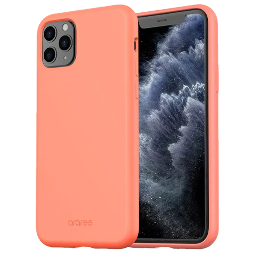 Araree Typo-Skin Silicone Case iPhone 11 Coral Pink - BONUS Screen Protector!