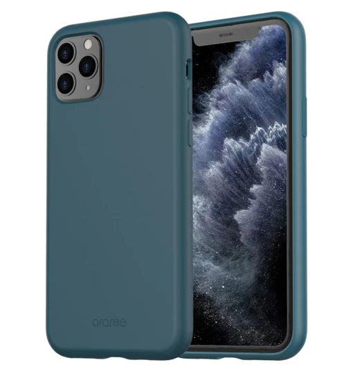 Araree Typo-Skin Silicone Case iPhone 11 Forest Blue- BONUS Screen Protector!