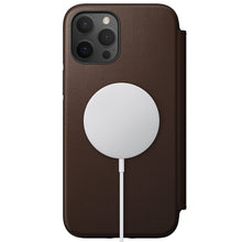 Load image into Gallery viewer, Nomad Rugged Leather Folio Case w/ Magsafe For iPhone 12 Pro Max - Brown - Mac Addict