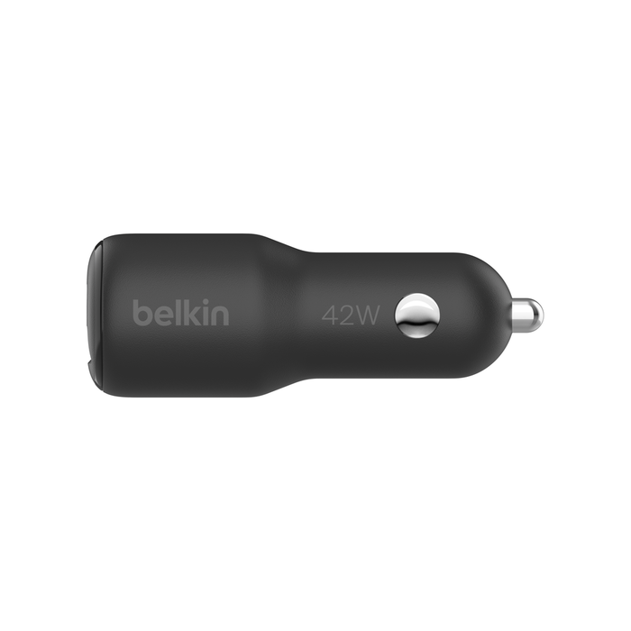 Belkin BoostCharge Dual Car Charger USB-C & USB-A w/ PPS 42W - Black