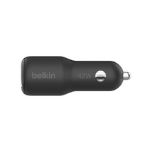 Load image into Gallery viewer, Belkin BoostCharge Dual Car Charger USB-C &amp; USB-A w/ PPS 42W - Black