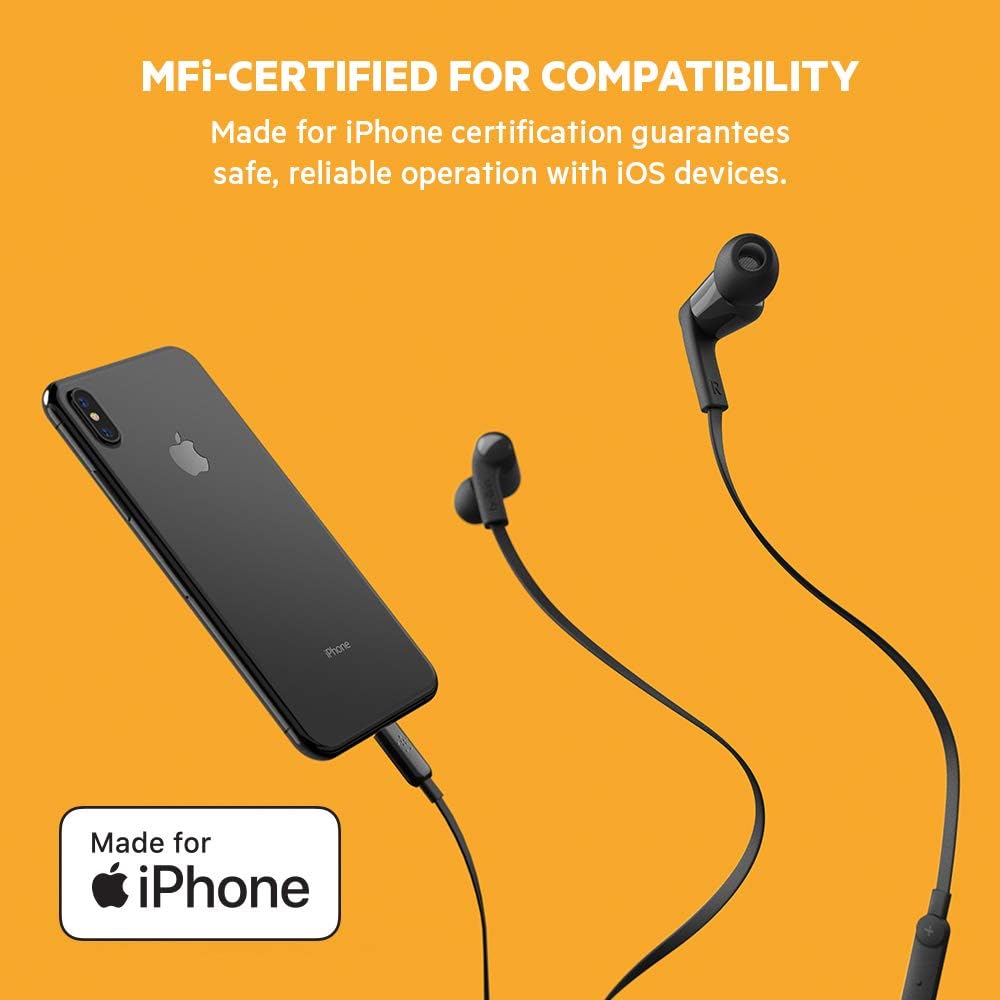 Belkin Rockstar Headphones with Lightning Connector - Black ...