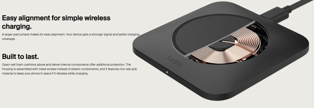 Belkin Boost Charge Pro Universal Wireless Charging Pad 15W - Black