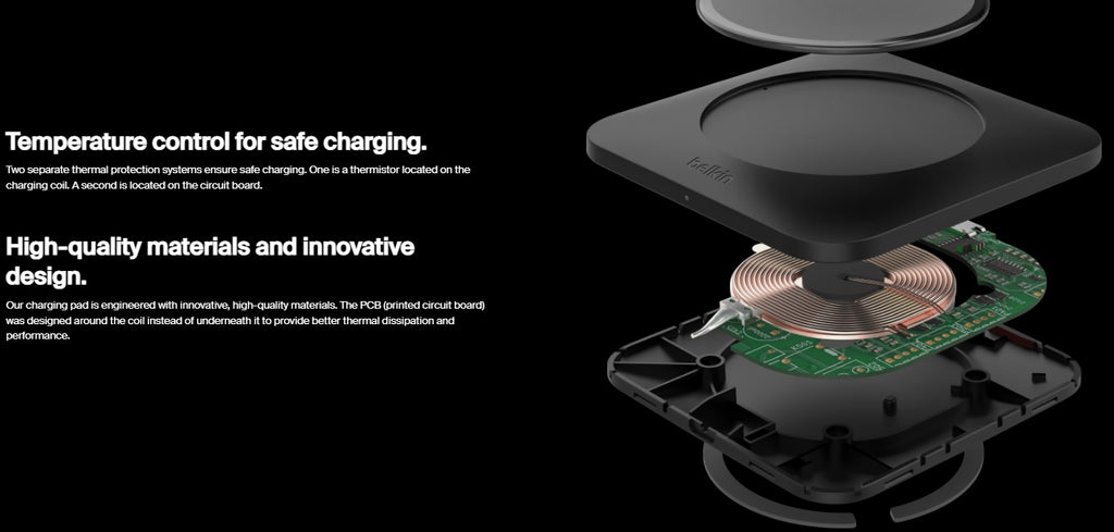 Belkin Boost Charge Pro Universal Wireless Charging Pad 15W - Black