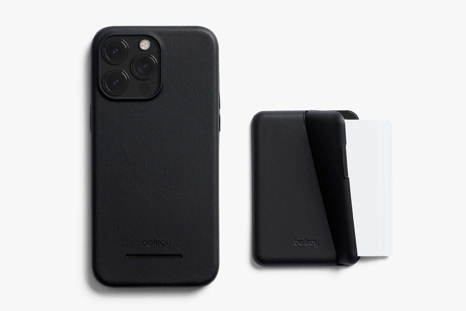 Bellroy Leather Mod Case Wallet iPhone 15 Pro Black