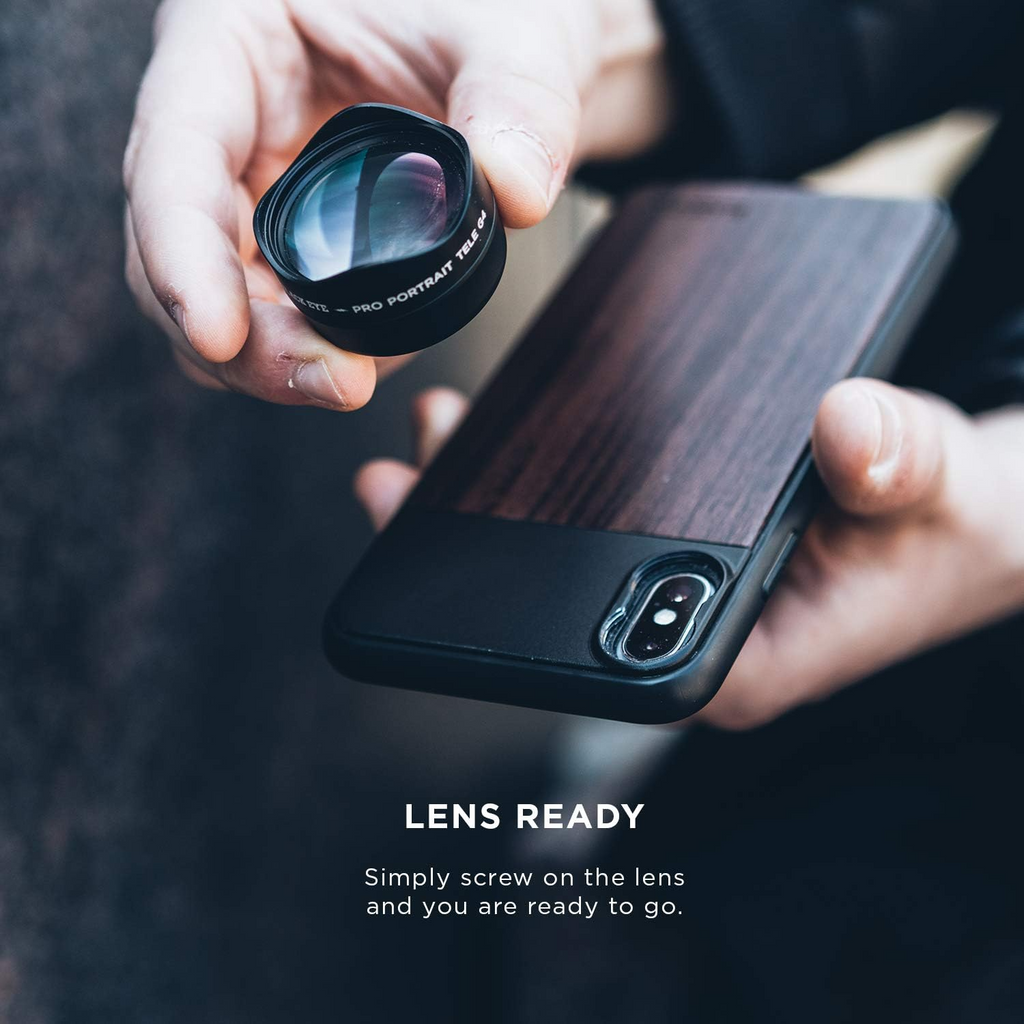 Black Eye Case and Lens Attachment for iPhone XR - Sandalwood