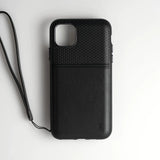 BodyGuardz Accent Duo Leather Rugged Case w/ Strap iPhone 11 Pro Max - Black