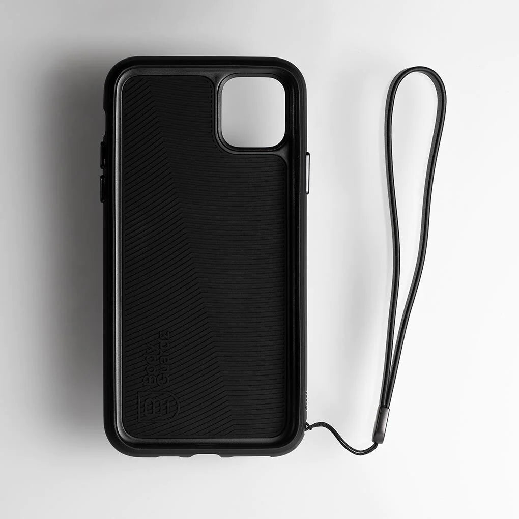 BodyGuardz Accent Duo Leather Rugged Case w/ Strap iPhone 11 Pro Max - Black