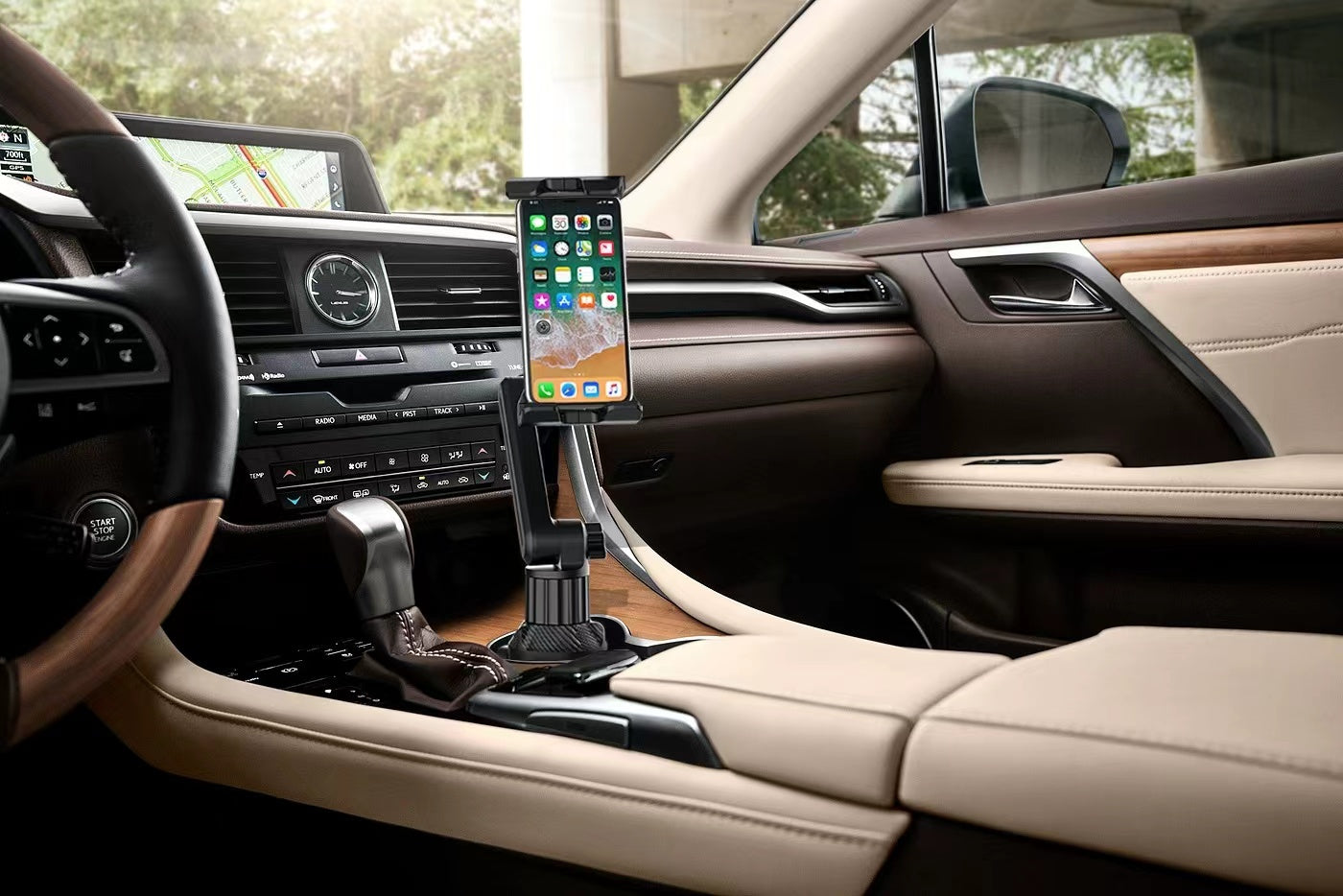 Universal iPad & Tablet Car / Truck Drink Cup Holder Mount - Black