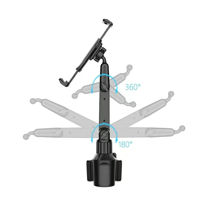 Universal iPad & Tablet Car / Truck Drink Cup Holder Mount - Black