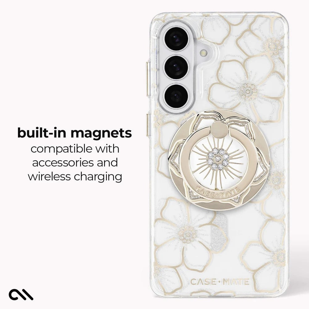 Case-Mate Floral Gem Magnet Case Samsung S26 Plus - Clear