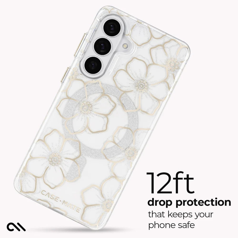 Case-Mate Floral Gem Magnet Case Samsung S26 Plus - Clear