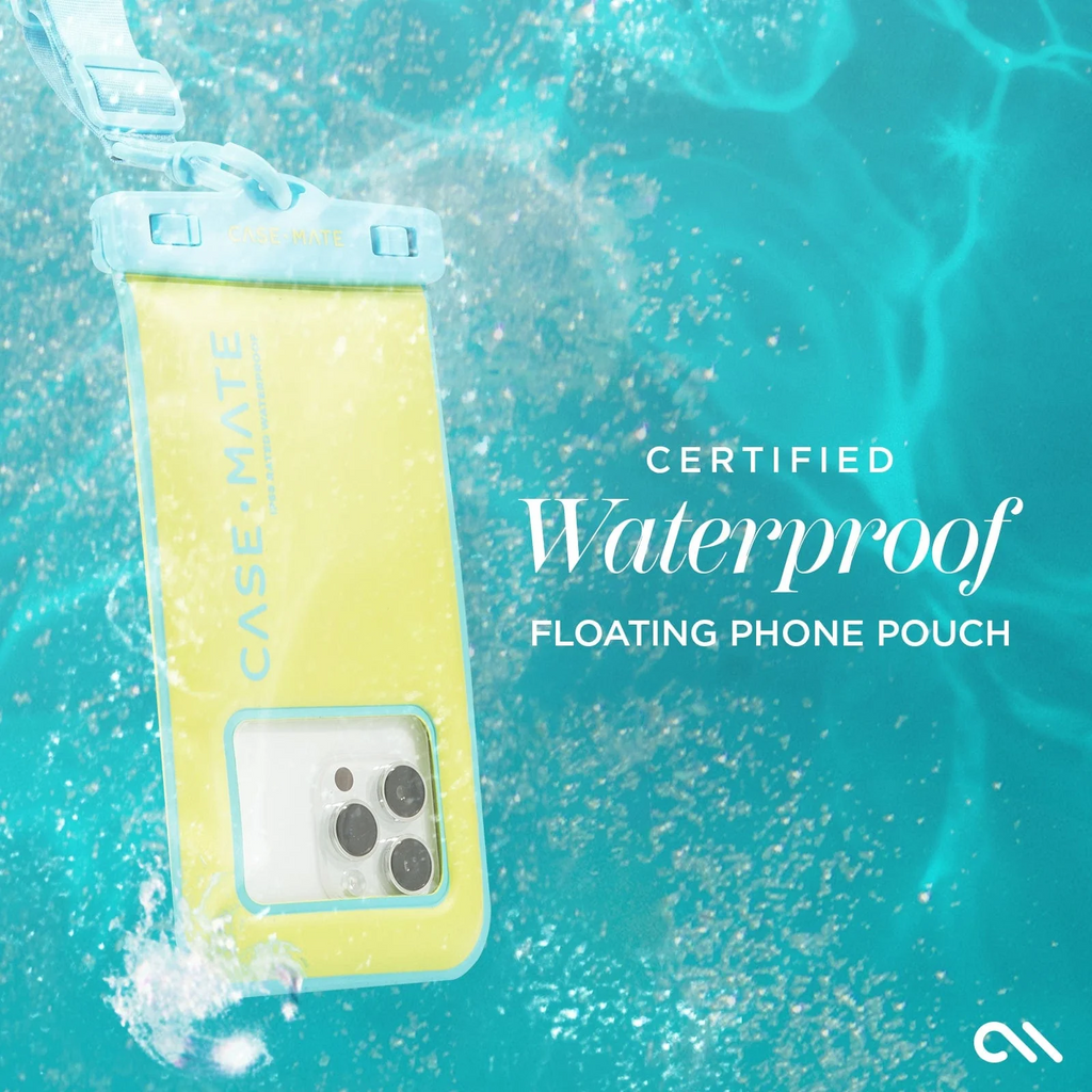 Case Mate Waterproof Floating Pouch for Phones up to 6.9" - Citrus Splash