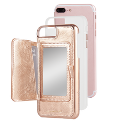 CaseMate Compact Mirror Case for iPhone 8+ / 7+ / 6+ - Rose Gold