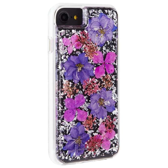 CaseMate Karat Petals Protective Case Real Pressed Flowers iPhone 8 / 7 / 6 / SE 2020 / SE 2022 - BONUS Screen Protector