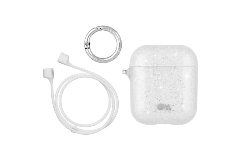 Case-Mate AirPods Case with Ring Clip & Neckstrap for AirPods 1st & 2nd Gen - Crystal Glitter